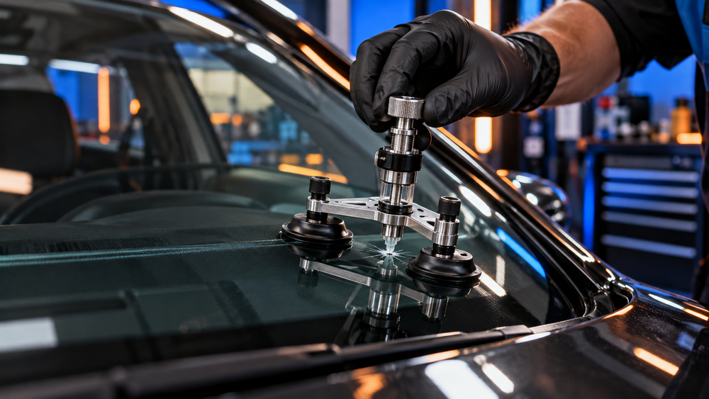 Precision windshield chip repair